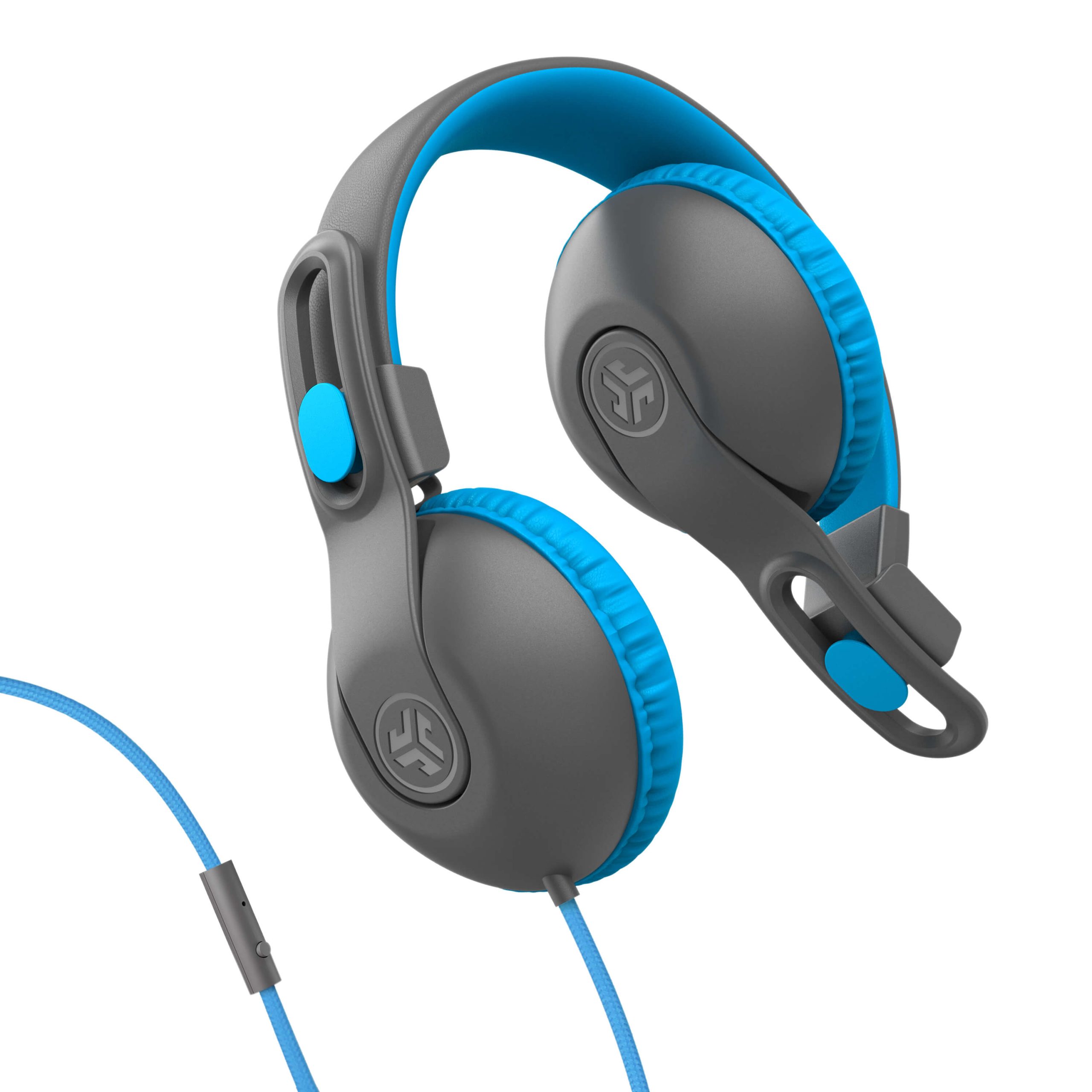 JBuddies Studio 2 On-Ear Kids Wired Headphones Blue/Gray - Image 4