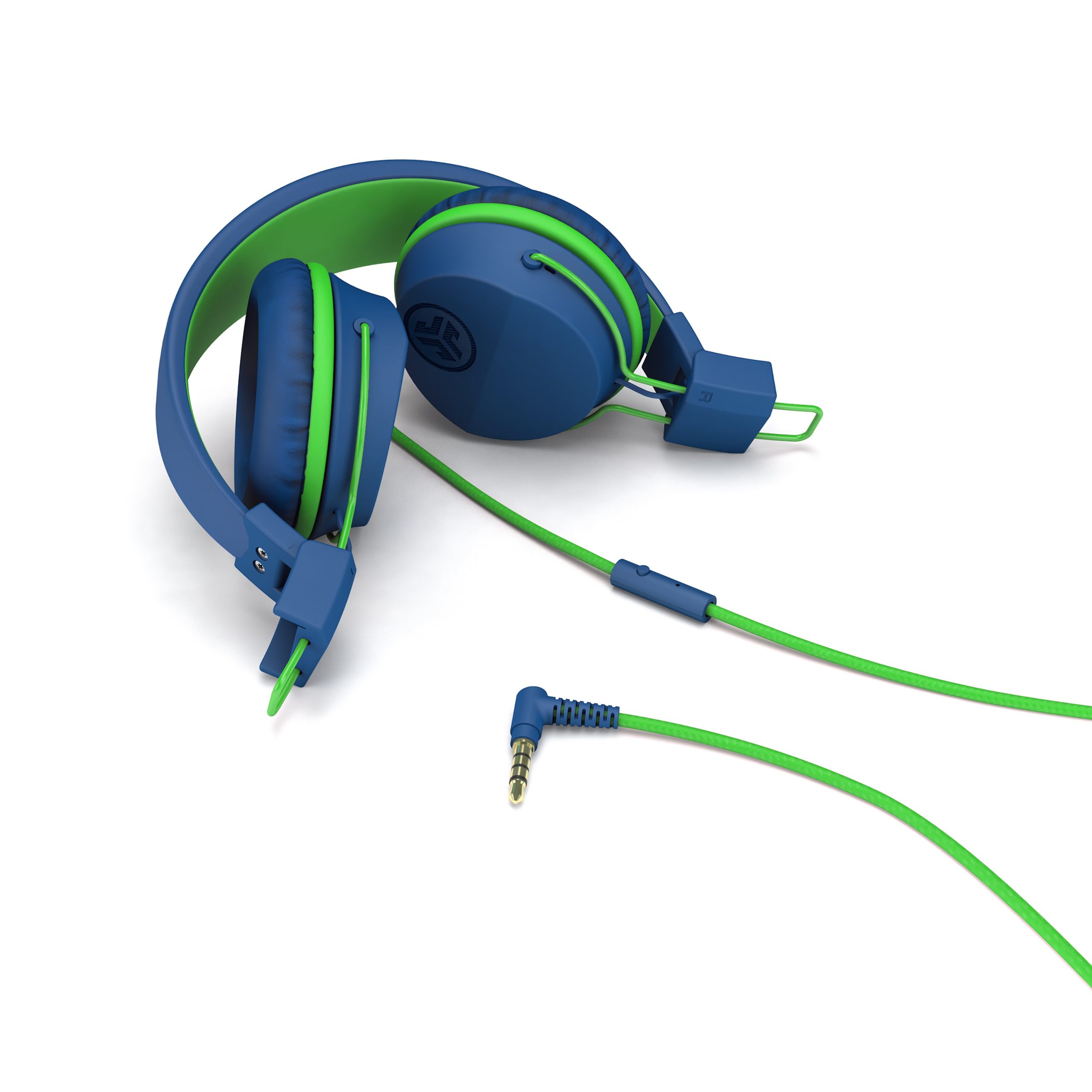 JBuddies Studio On-Ear Kids Wired Type-C Headphones Blue/Green - Image 7