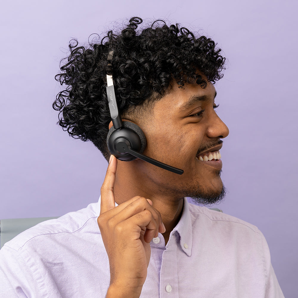 GO Work POP Wireless On-Ear Headset Black - Image 2