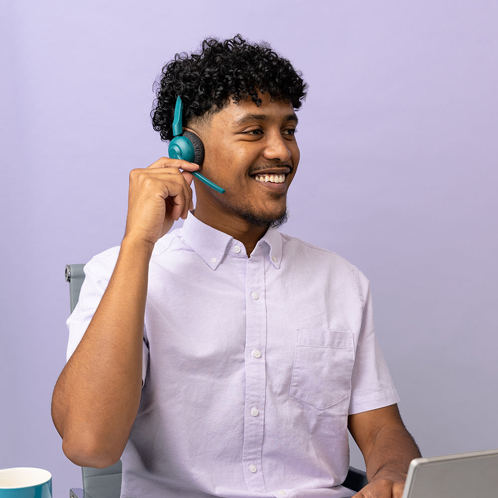 GO Work POP Wireless On-Ear Headset Teal - Image 2