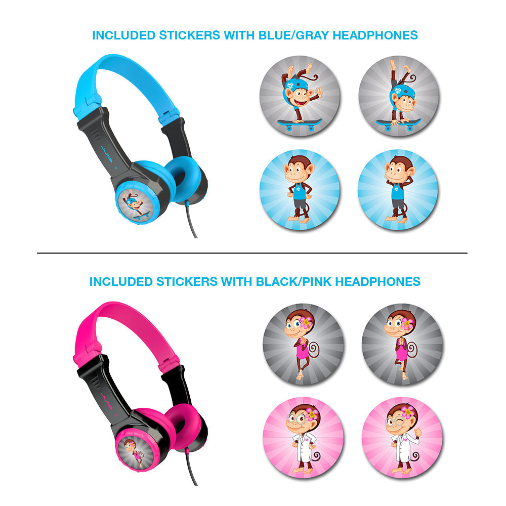 JBuddies Folding Kids Headphones Blue/Gray - Image 4