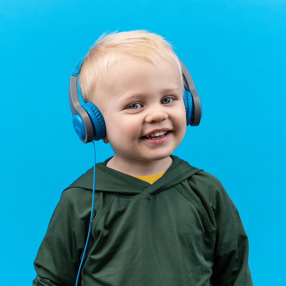 JBuddies Folding Gen 2 Kids Headphones Blue/Gray - Image 2