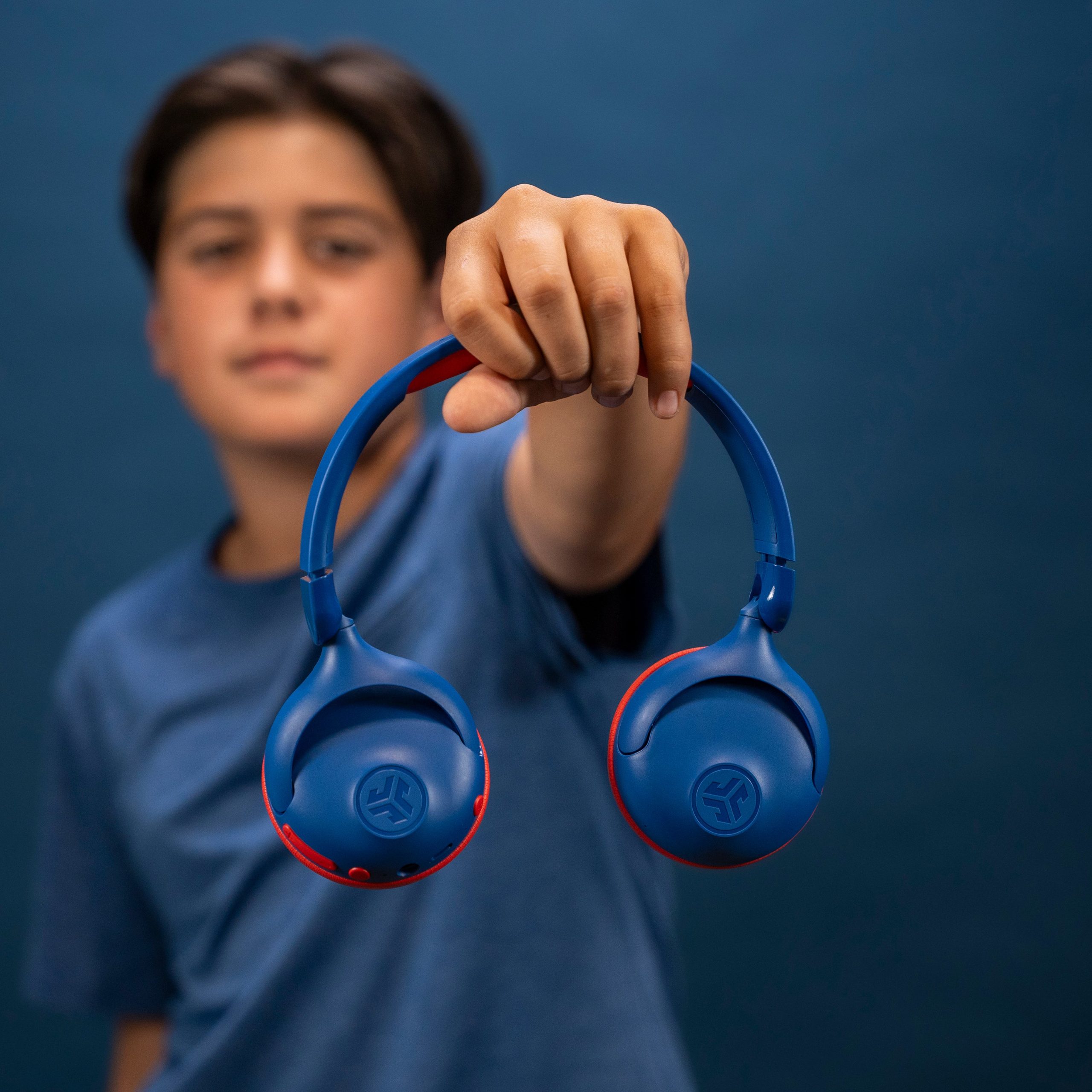 JBuddies ANC Kids Headphones Blue/Red - Image 4