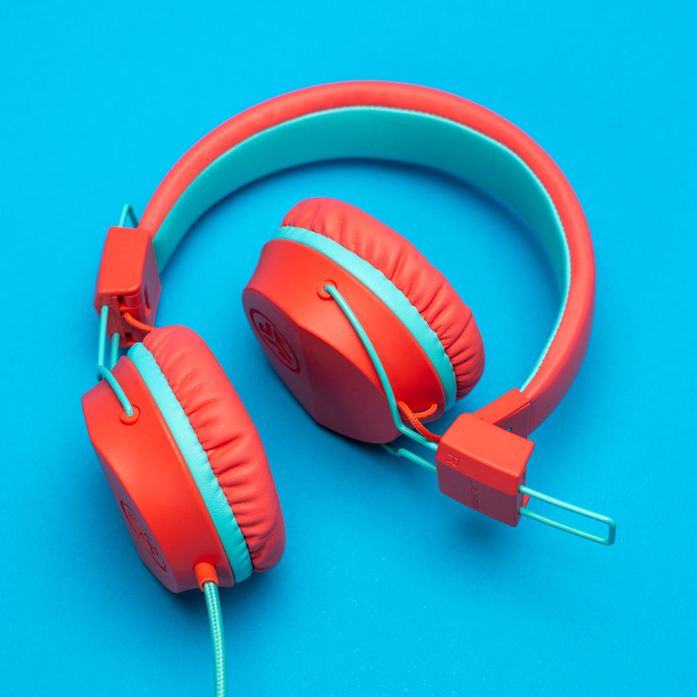 JBuddies Studio On-Ear Kids Wired Headphones Peach - Image 2