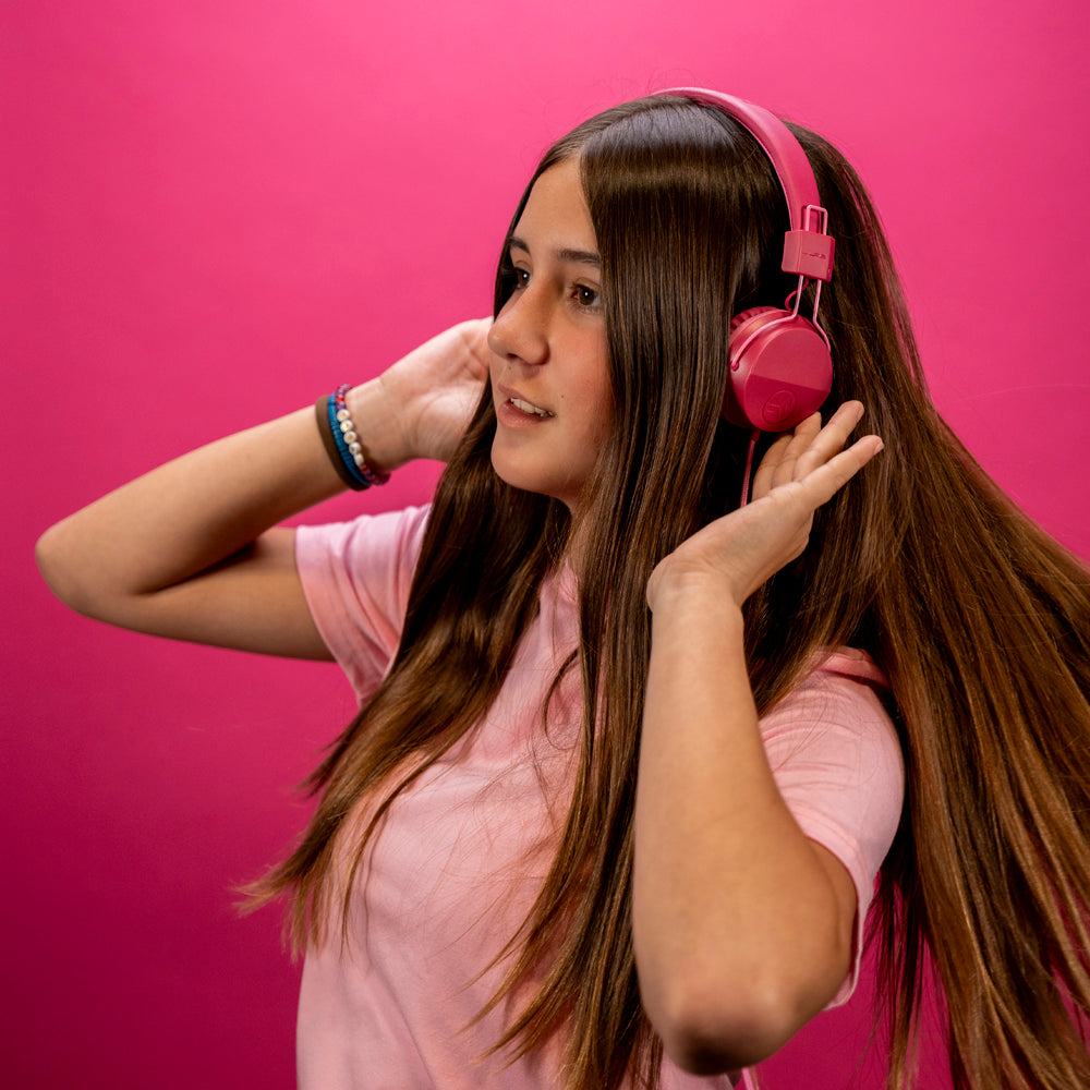 JBuddies Studio On-Ear Kids Wired Headphones Dark Pink - Image 3