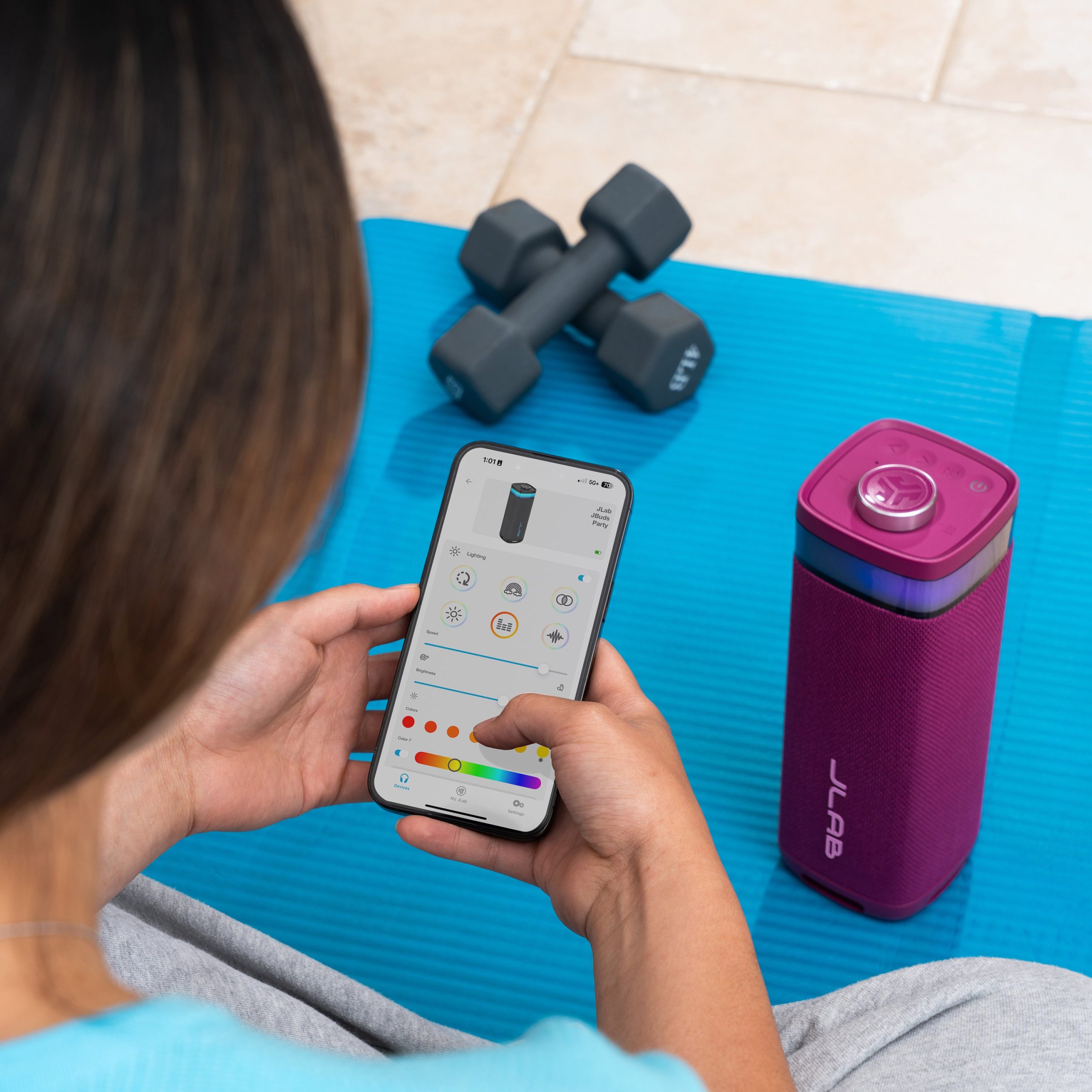 JBuds Party Portable Bluetooth Speaker Mulberry - Image 4