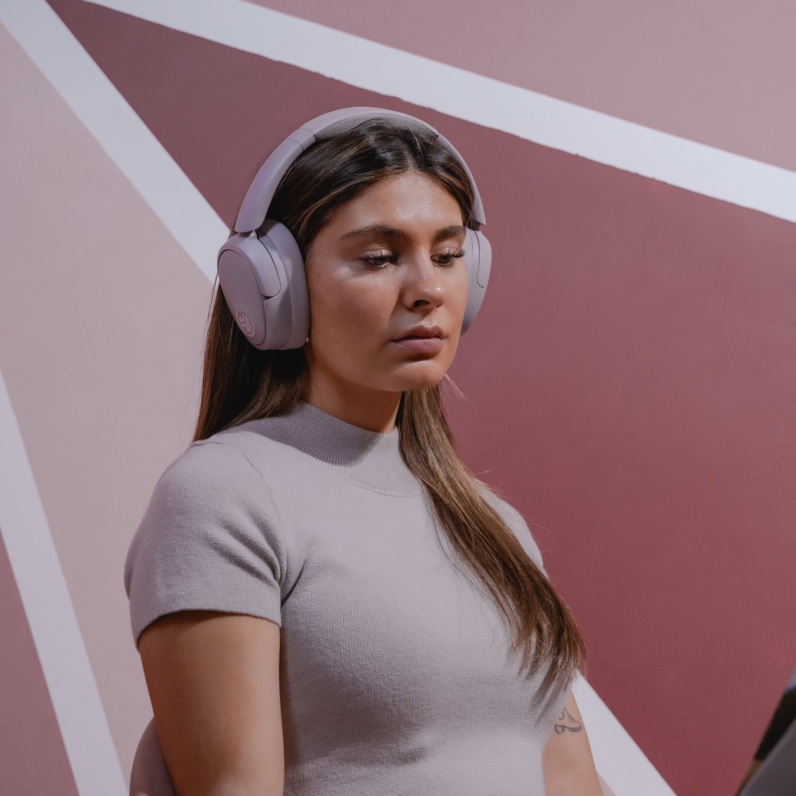 JBuds Lux ANC Headphones Mauve - Image 2