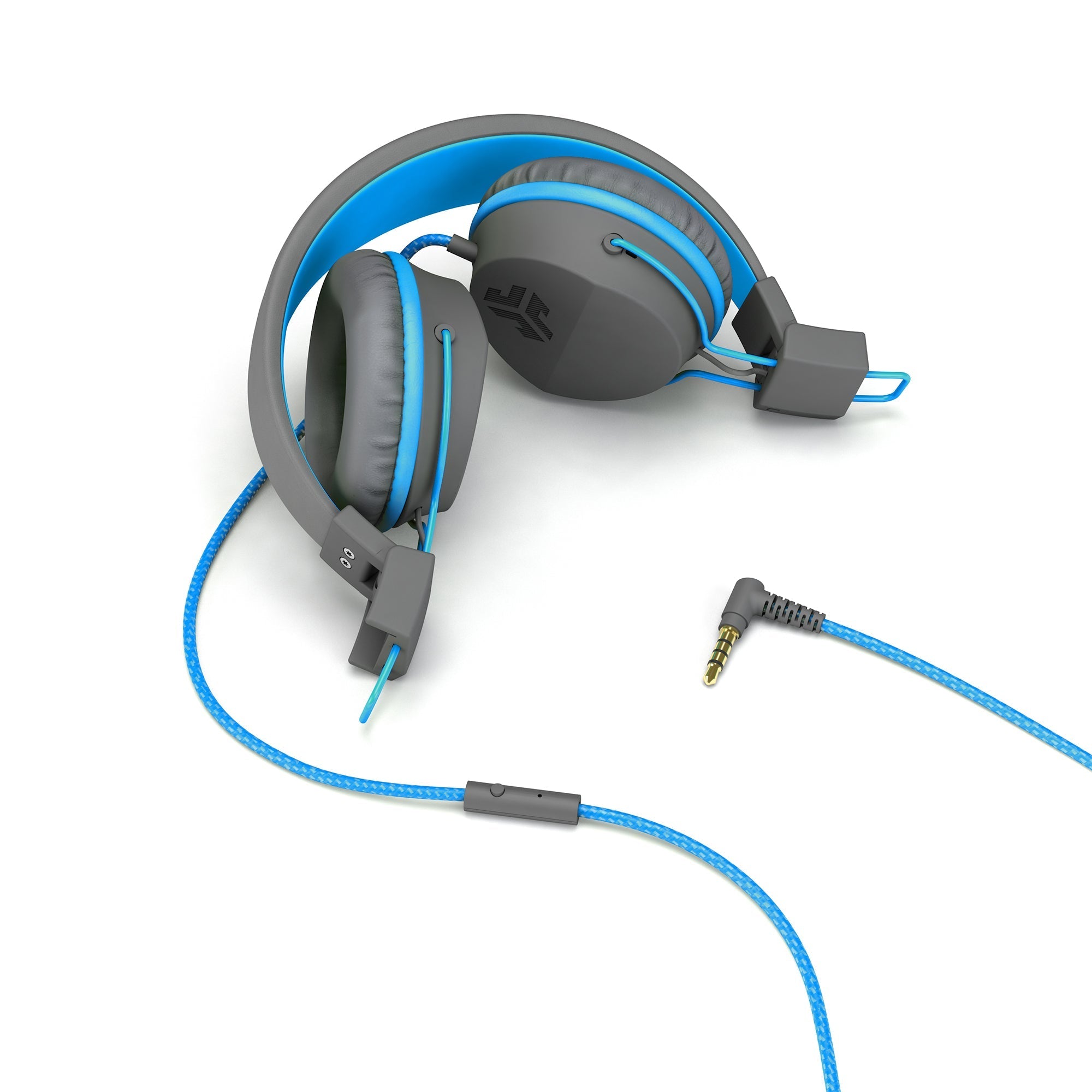 JBuddies Studio On-Ear Kids Wired Headphones Graphite/Blue - Image 4
