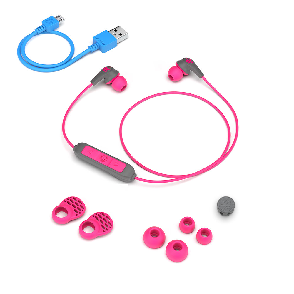 JBuds Pro Wireless Signature Earbuds Pink/Gray - Image 5