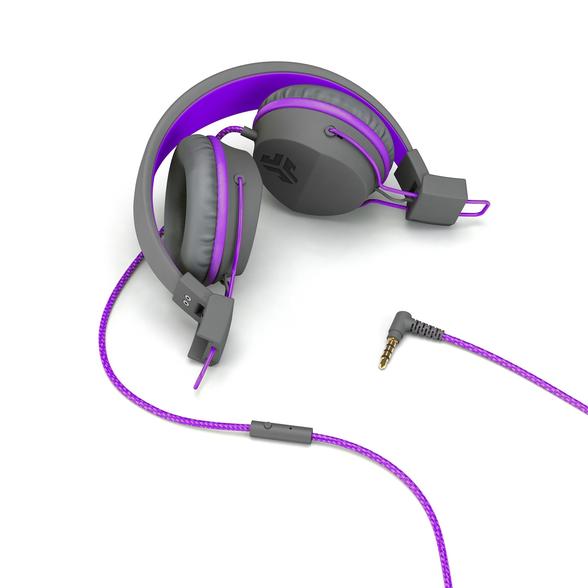 JBuddies Studio On-Ear Kids Wired Headphones Graphite/Violet - Image 3
