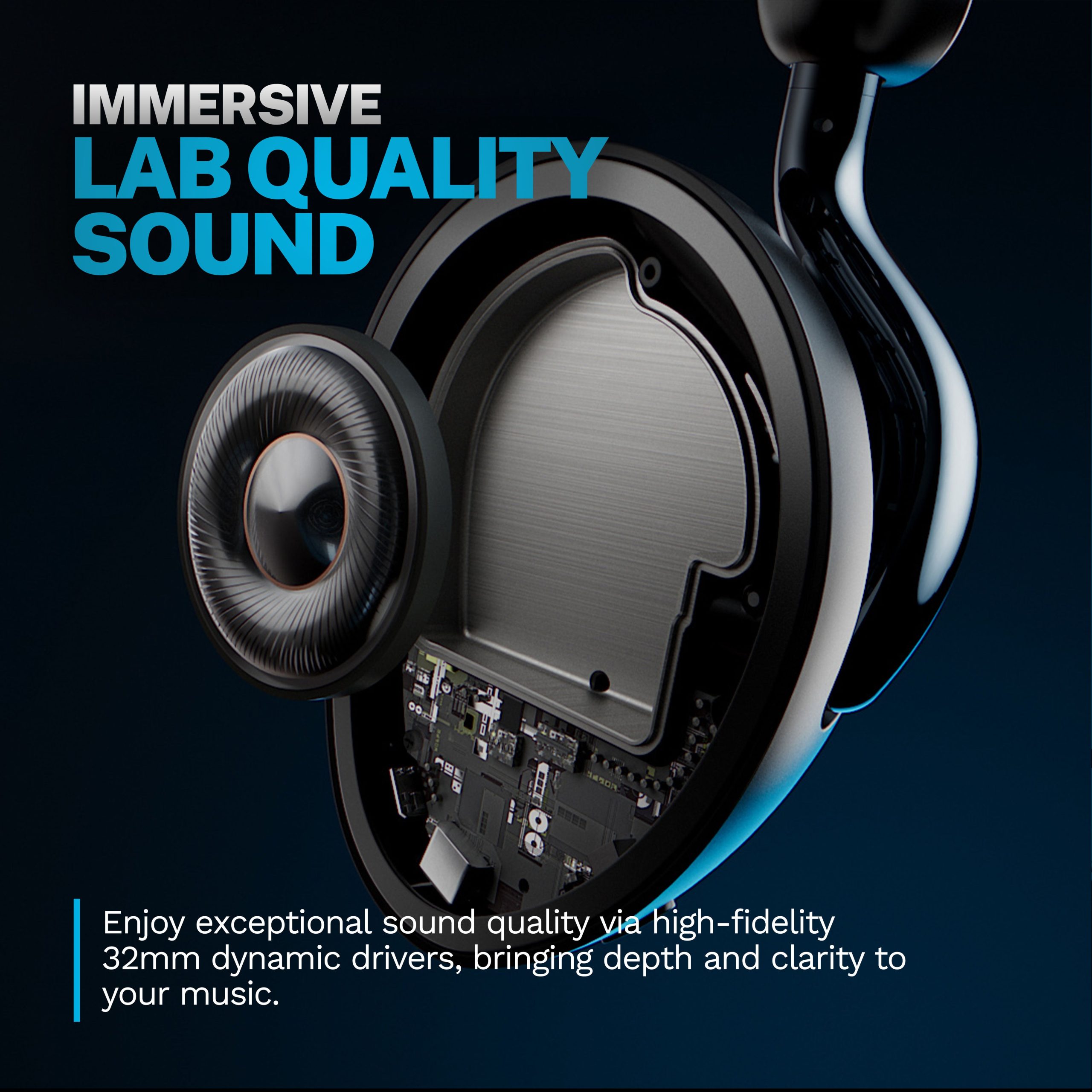 Epic Lux Lab Edition ANC Over-Ear Headphones Black - Image 3
