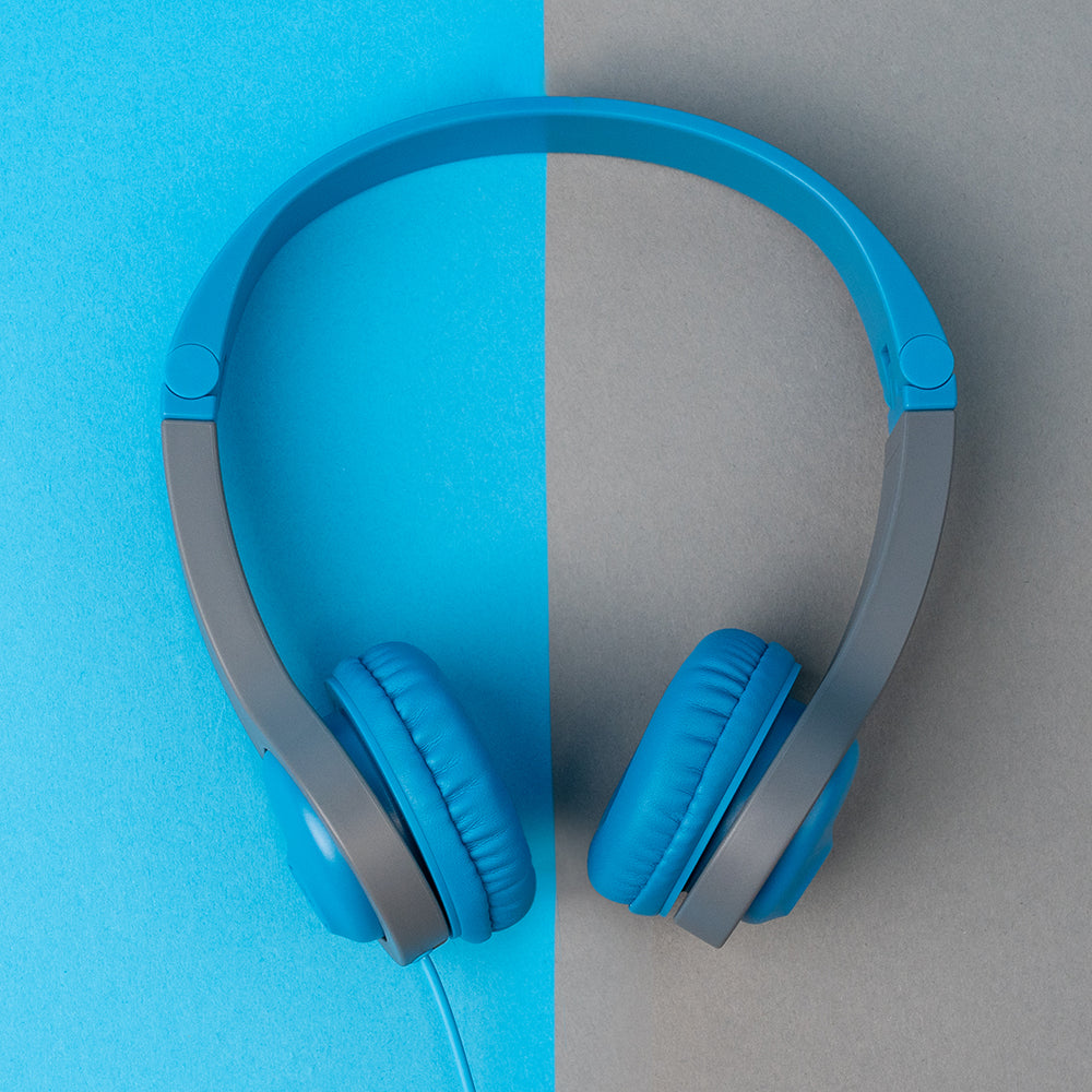 JBuddies Folding Gen 2 Kids Headphones Blue/Gray - Image 4