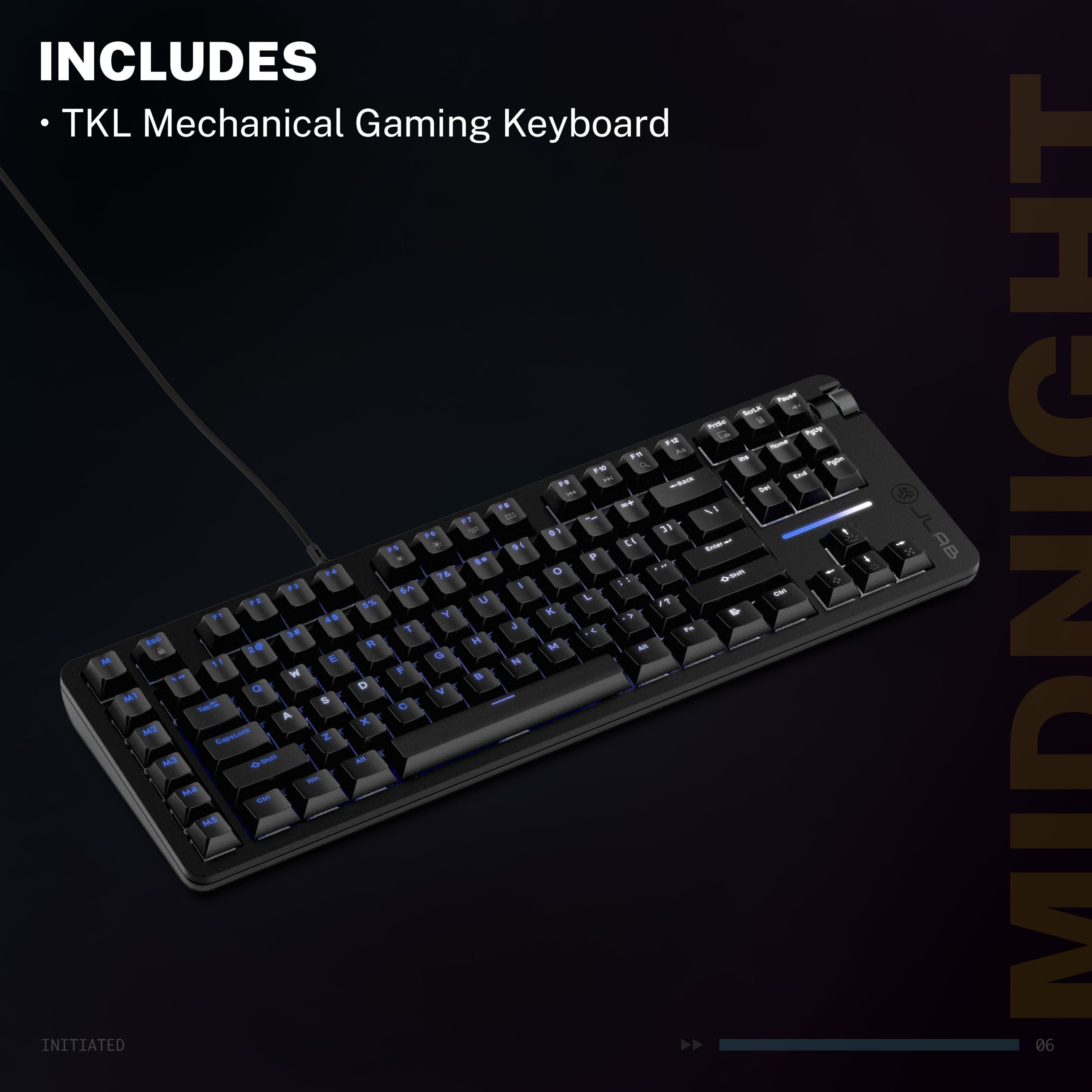 Midnight TKL Wired Mechanical Gaming Keyboard Black - Image 8