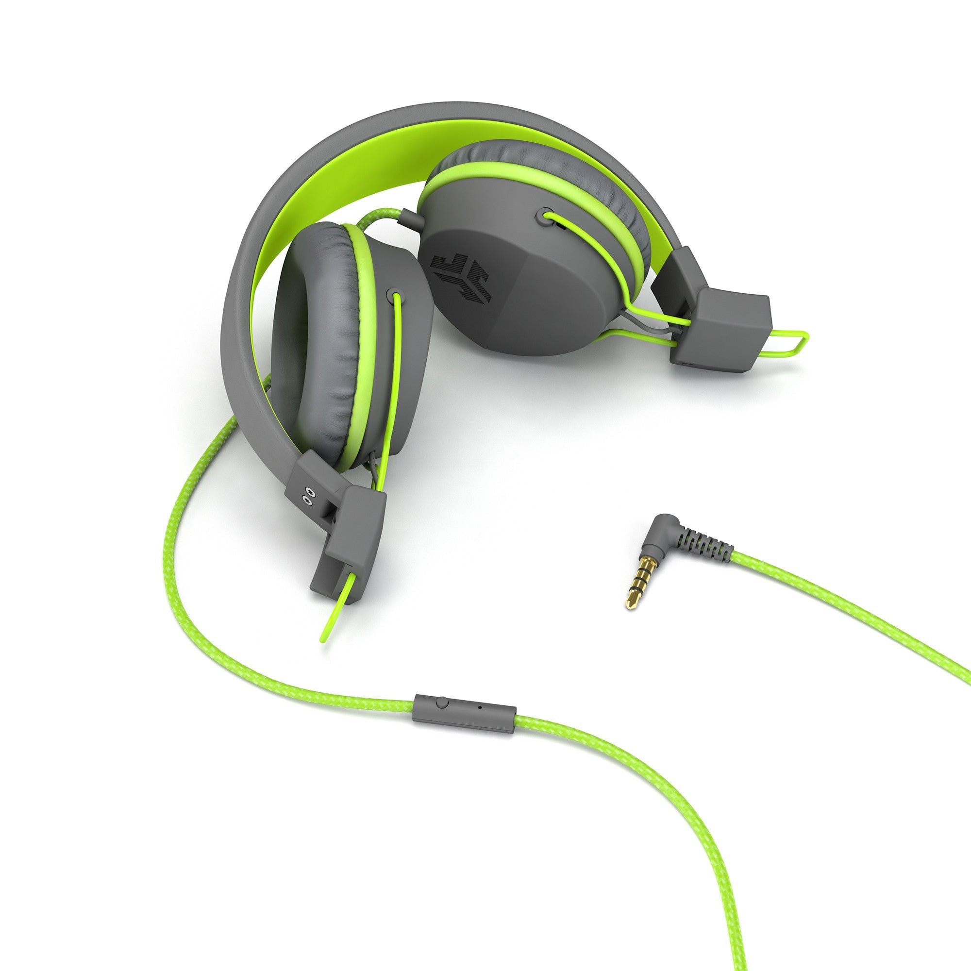 Neon Wired On-Ear Headphones Graphite/Lime - Image 2